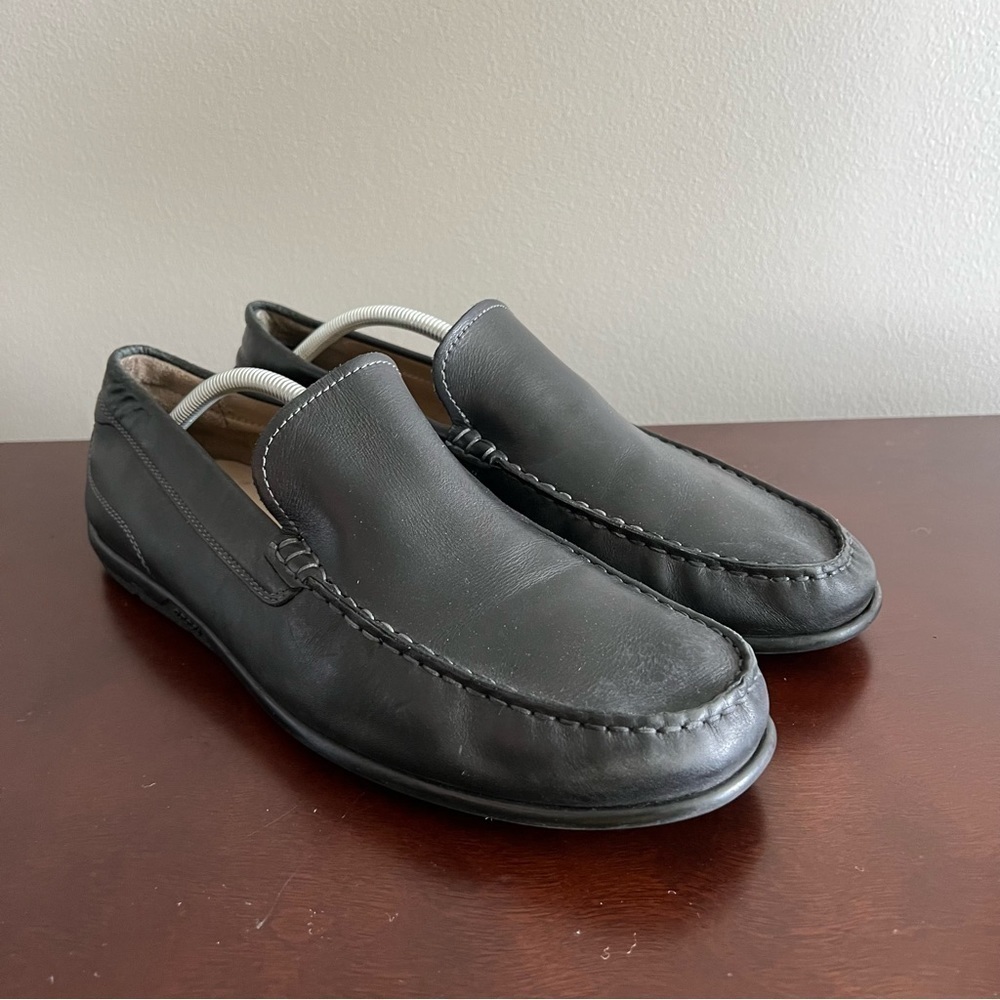 Ecco Mens Black Leather Drivers Extra Width Size 45‎ US Size 11 Wide - Picture 3 of 9